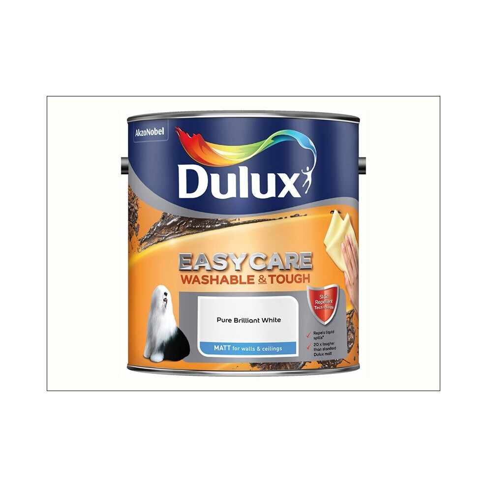 Dulux Easycare Matt Pure Brilliant White 2.5L