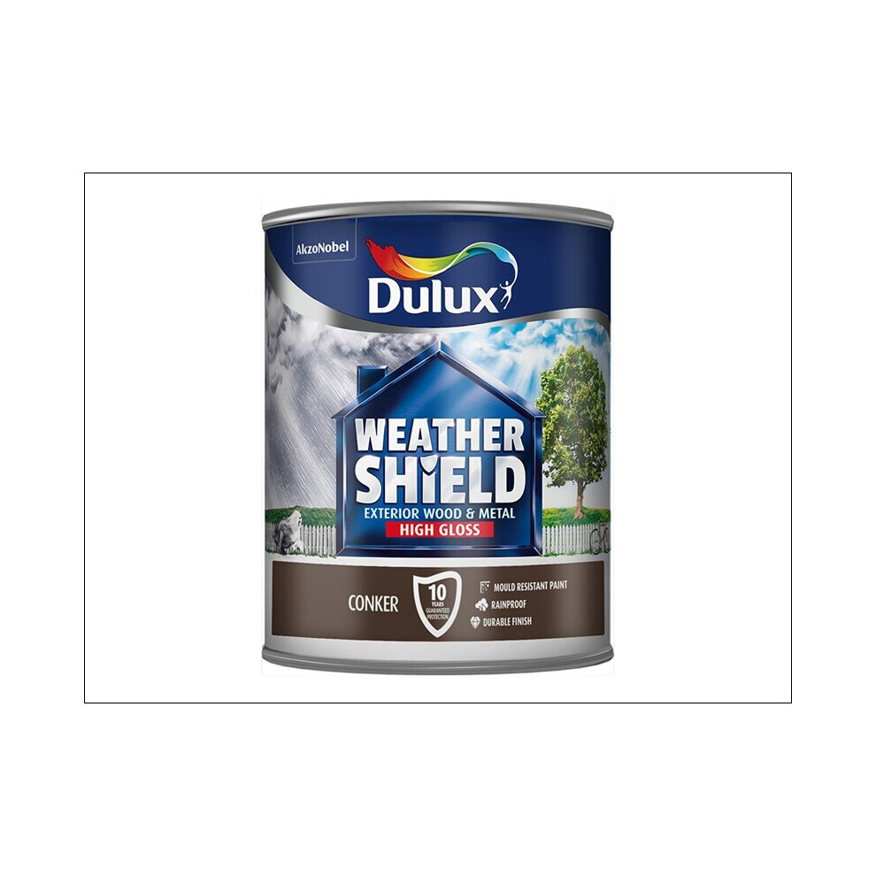 Dulux Weathershield Exterior Gloss Conker 750Ml