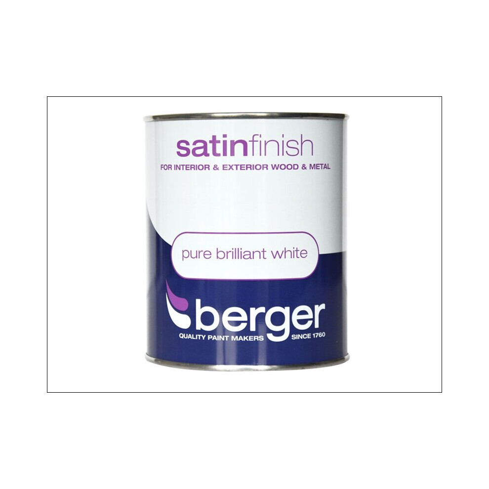 Berger Satin Sheen Brilliant White 1.25L