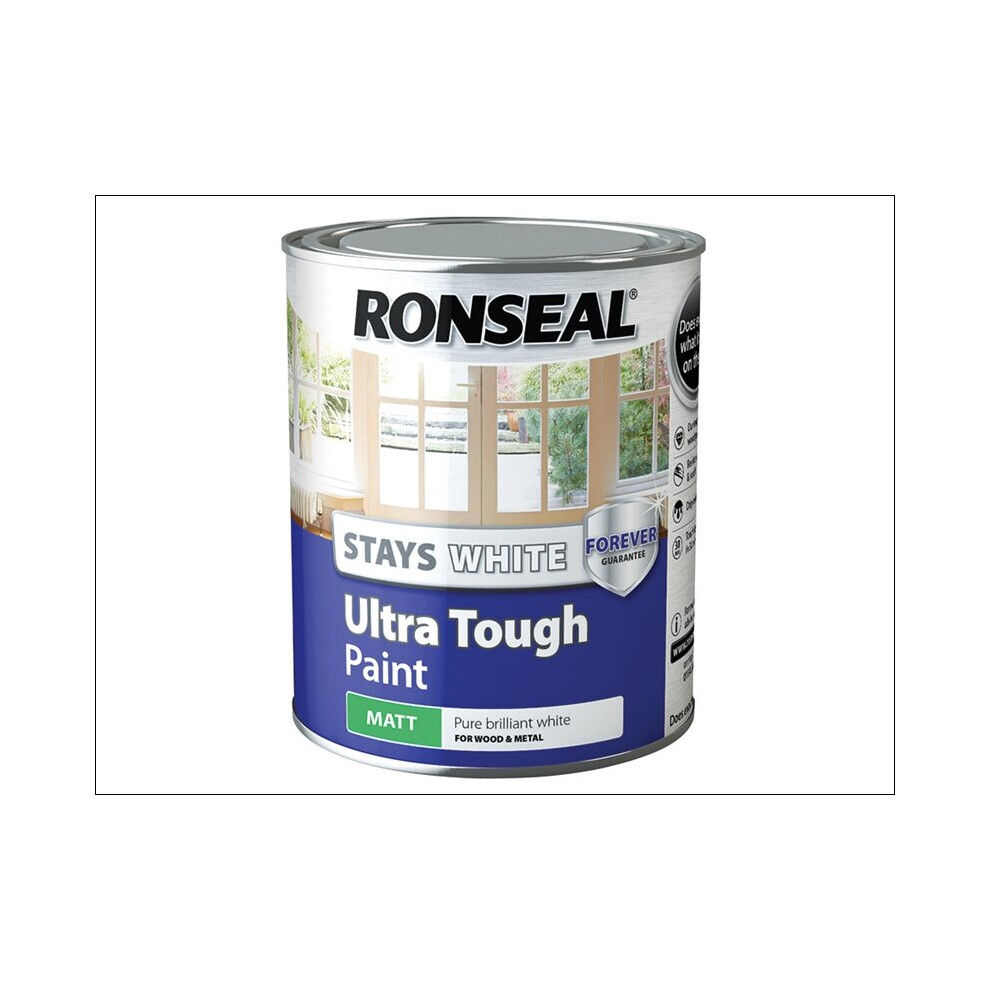 Ronseal Stay White Ultra Tough Matt 750ml