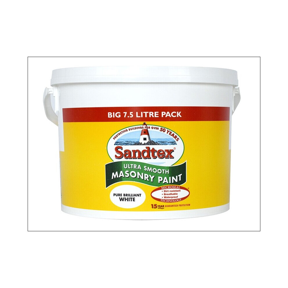 Sandtex Microseal Smooth Masonry Brilliant White 7.5L