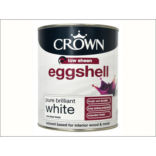 Crown Crown Paints Eggshell Pure Brilliant White 750ml