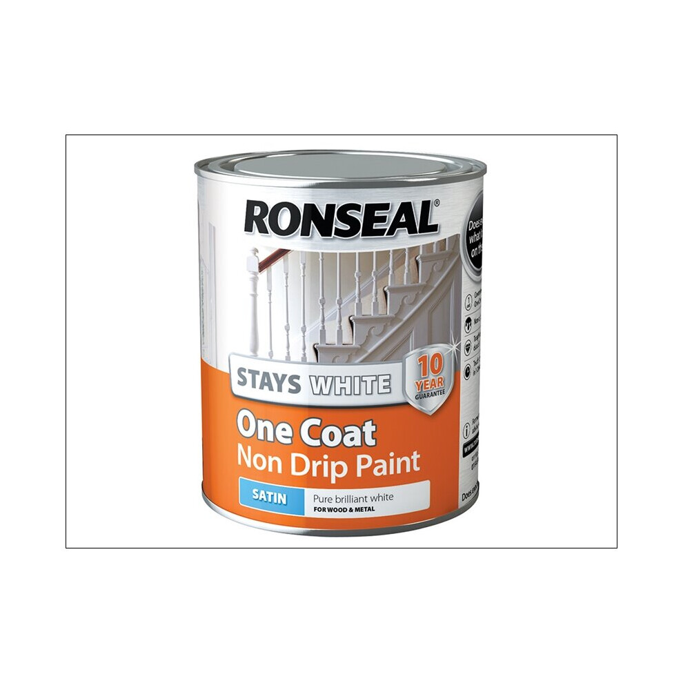 Ronseal Stay White One Coat Satin 750ml