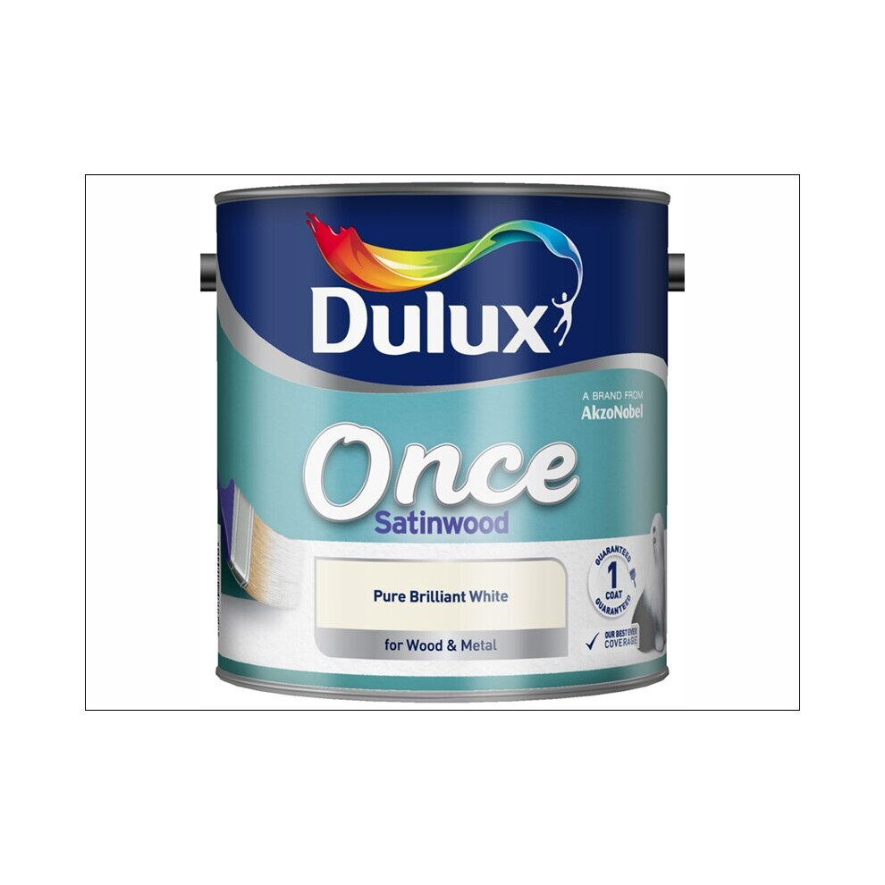 Dulux Once Satinwood Pure Brilliant White 2.5L