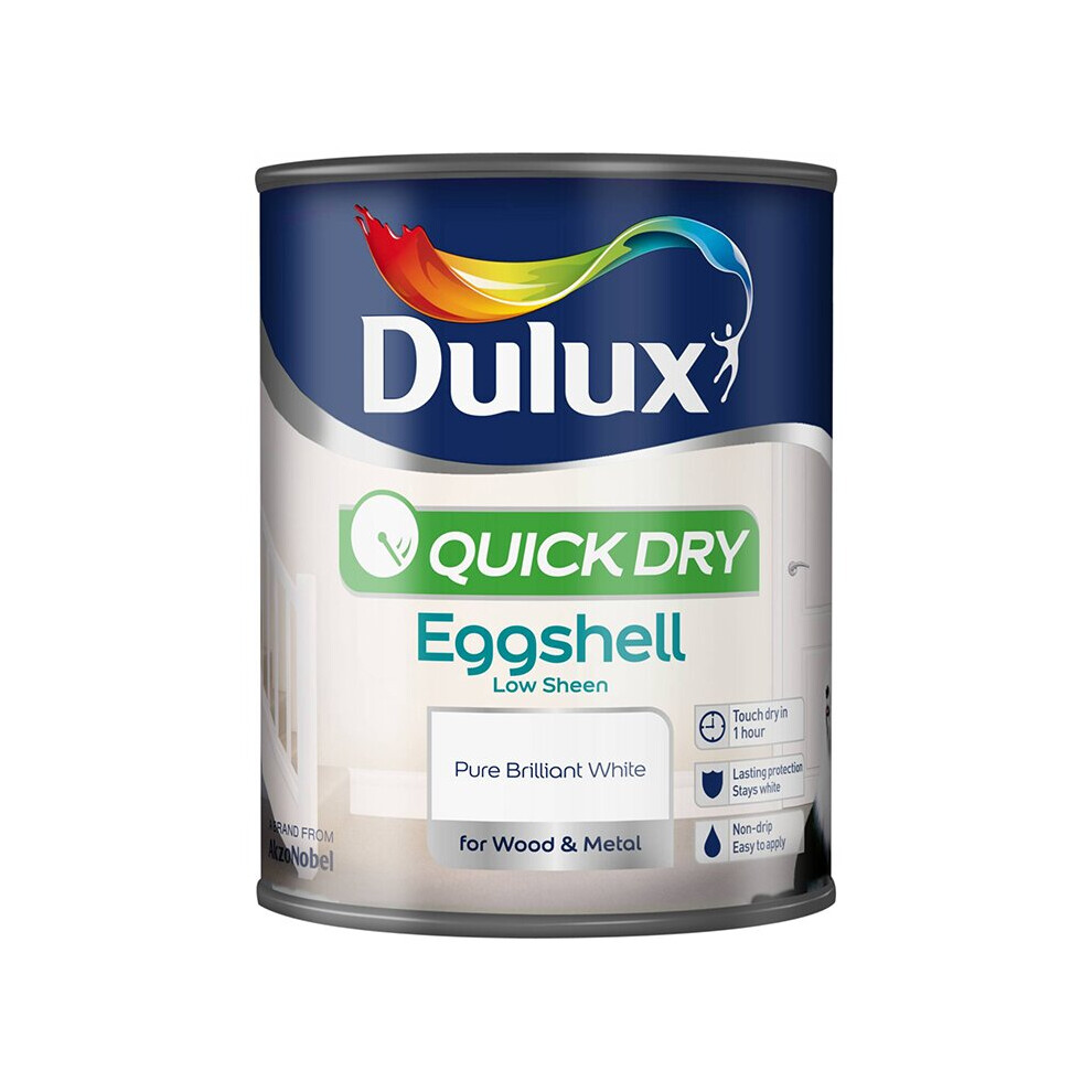 Dulux Quick Dry Eggshell Pure Brilliant White 750ml