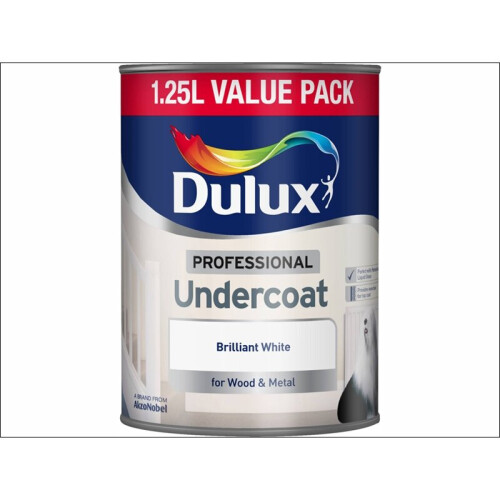 Dulux Dulux Professional Undercoat Paint Pure Brilliant White 1.25L (5091237)