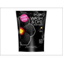 Dylon Wash & Dye Fabric Dye 350g Velvet Black.