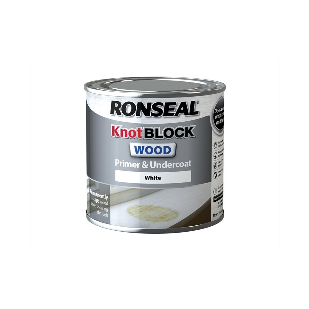 Ronseal Knot Block Paint Primer & Undercoat White 250ml