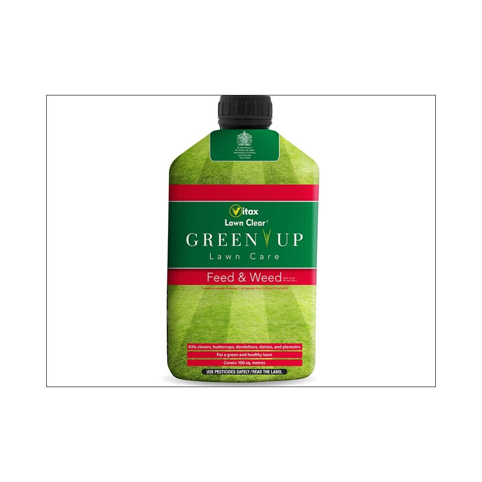 Vitax Up Lawn Care Feed & Weed 100Sq.m 5Fw500 Green