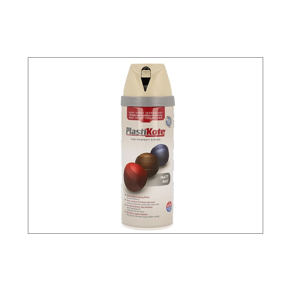 Plastikote Twist & Spray Matt French Grey 400ml