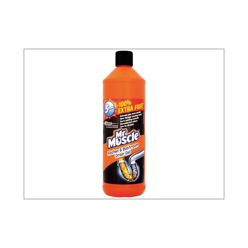 Mr Muscle Max Drain Unblocker Kitchen & Bathroom 1L