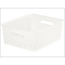 Curver Nest Rattan Basket Vintage White 13L 196852