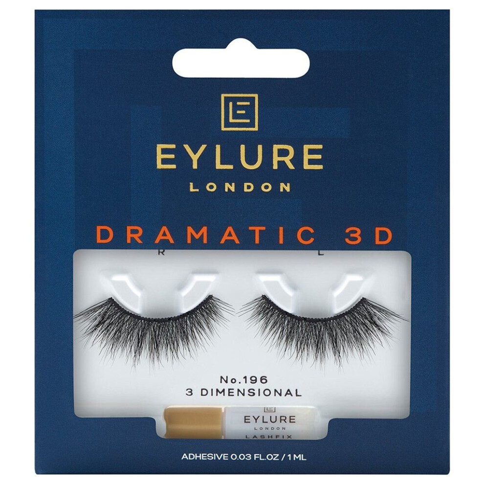 Eylure Dramatic 3D Strip Lashes - No 196 - Light Strands with Feathery Finish