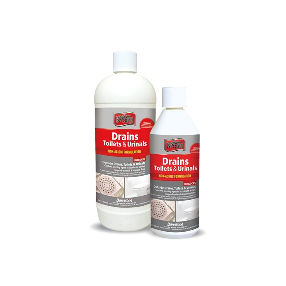 Barrettine Knockout Drains Toilets & Urinals 500ml KODT.50