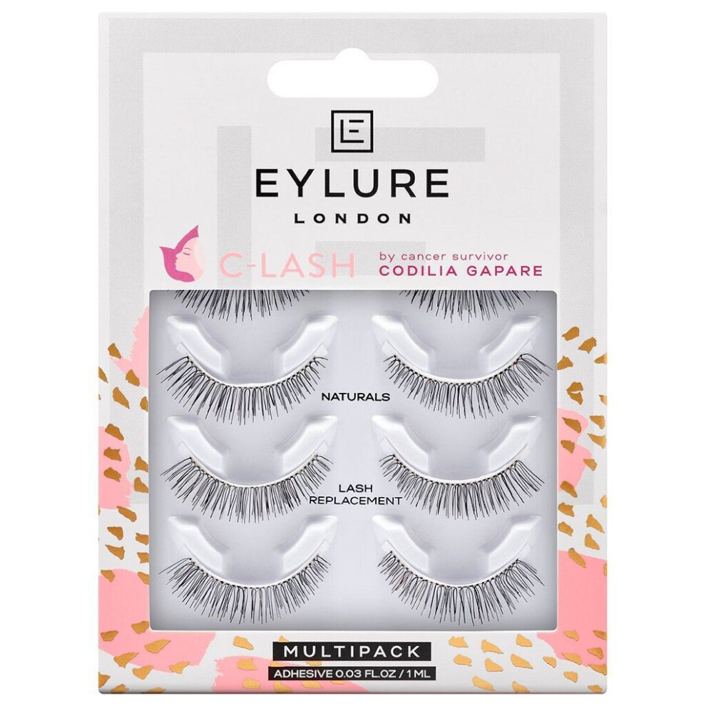 Eylure C-Lash Lash Replacement - Naturals - Clear Self Adhesive Band - 4 Pairs