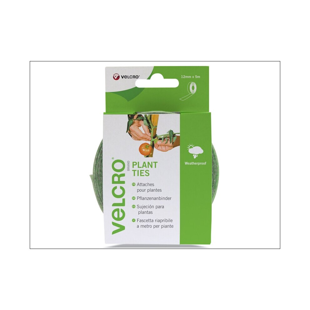 VelcroÂ® Plant Ties Tape Green 12mm X 5m 60202