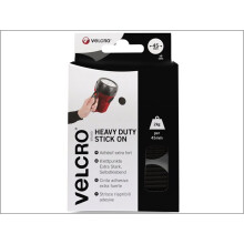 Velcro Heavy-Duty Stick On Coin 45mm x 6 Sets Black 60248