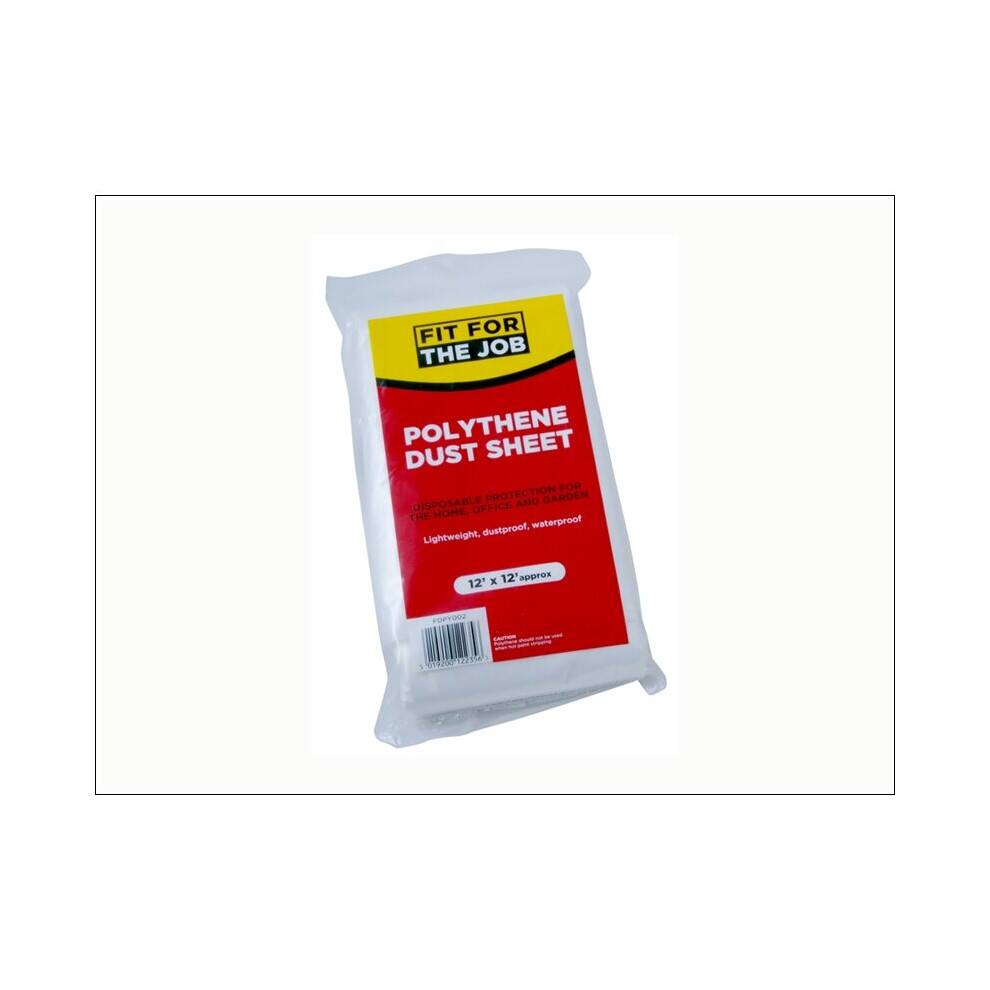 Rodo Fit For The Job Polythene Dust Sheet 12 X 12Ft Fdpy002 5019200122356