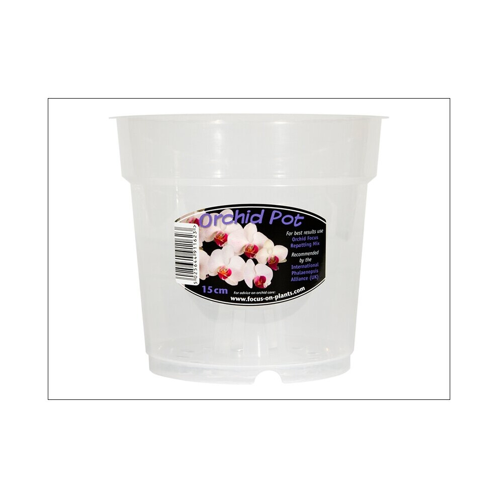 Growth Technology Orchid Pot Clear 15cm POCL15M