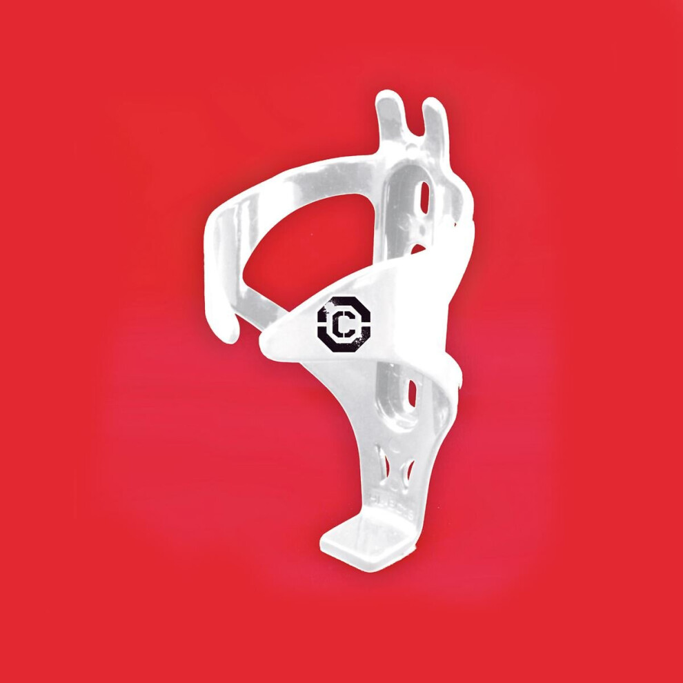 Clarks Polycarbonate Lightweight Design Bottle Cage W/Bolts - White