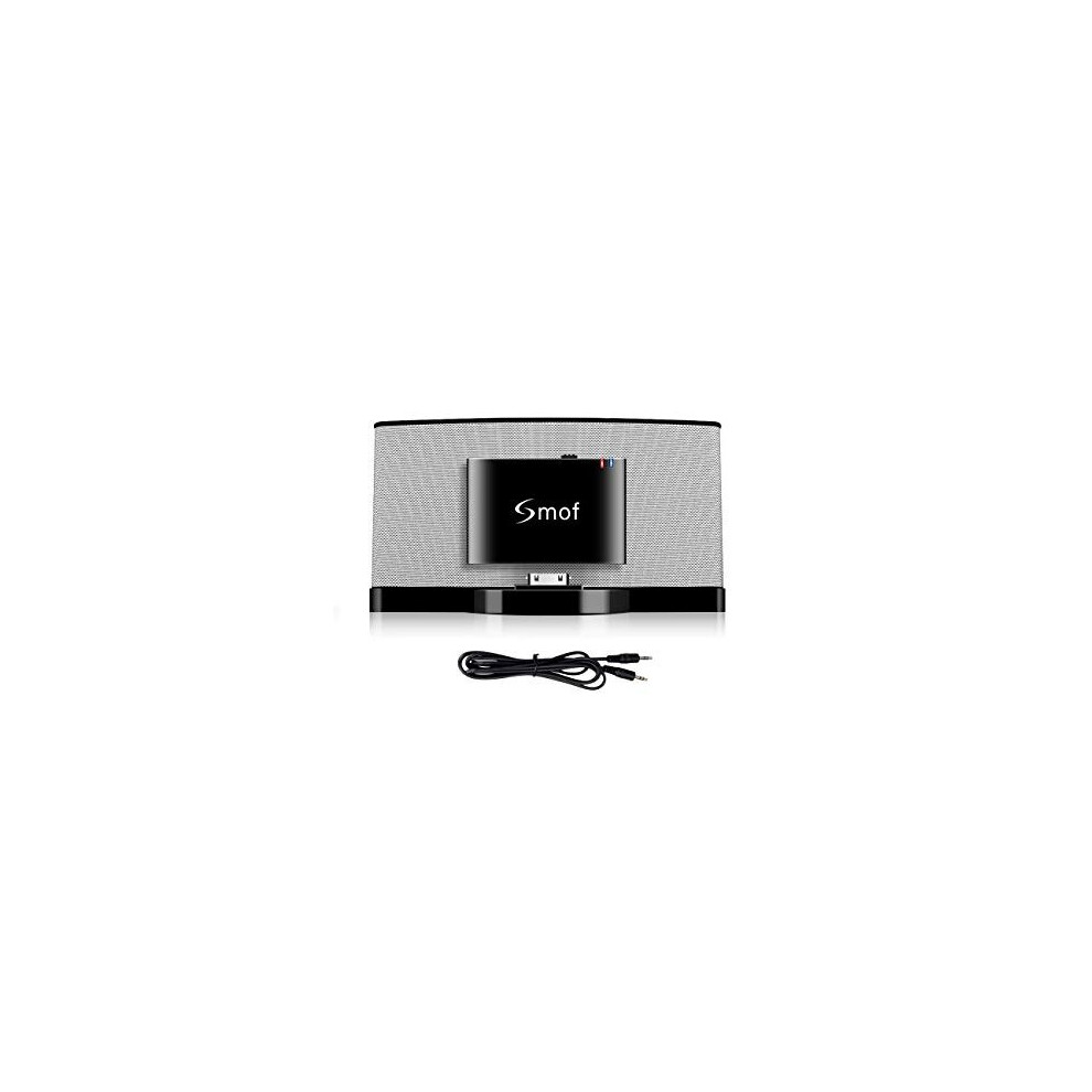 Smof Premium 30 Pin Bluetooth Adapter for Sounddock,Replace iPod/Phone/JBL/Car, Bluetooth Audio Receiver 3.5 mm AUX Output-Female