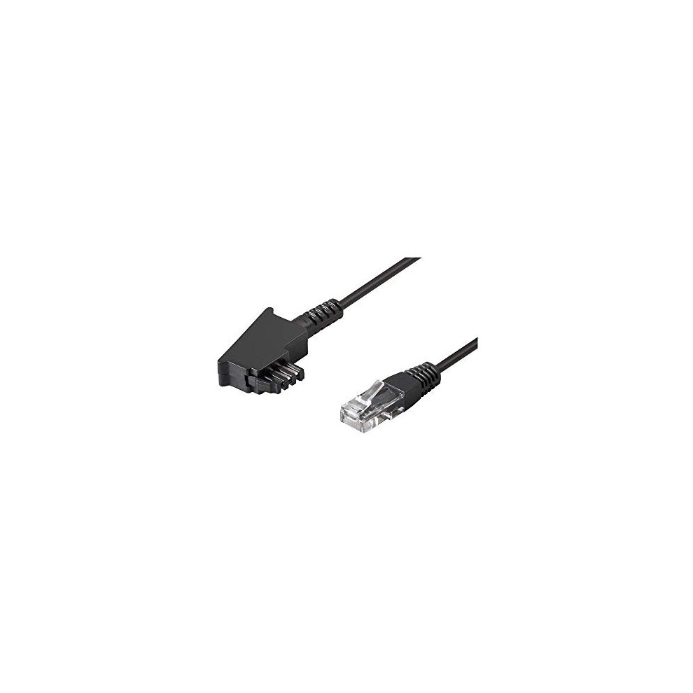Goobay 51235 Tae-F Cable For Dsl/Vdsl, 10M Length Black 4040849512353
