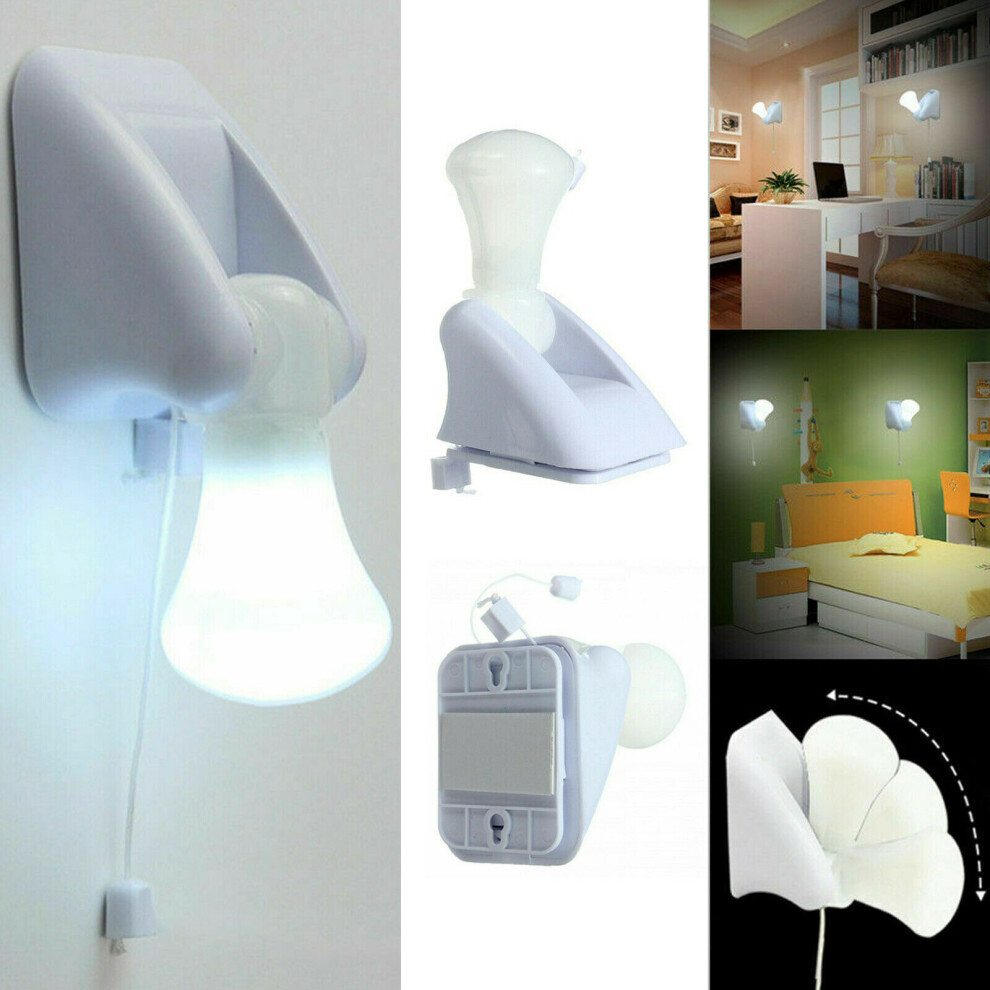 LED Night Light Stick Up Cordless Battery-Powered LED Handy Pull String Lamps