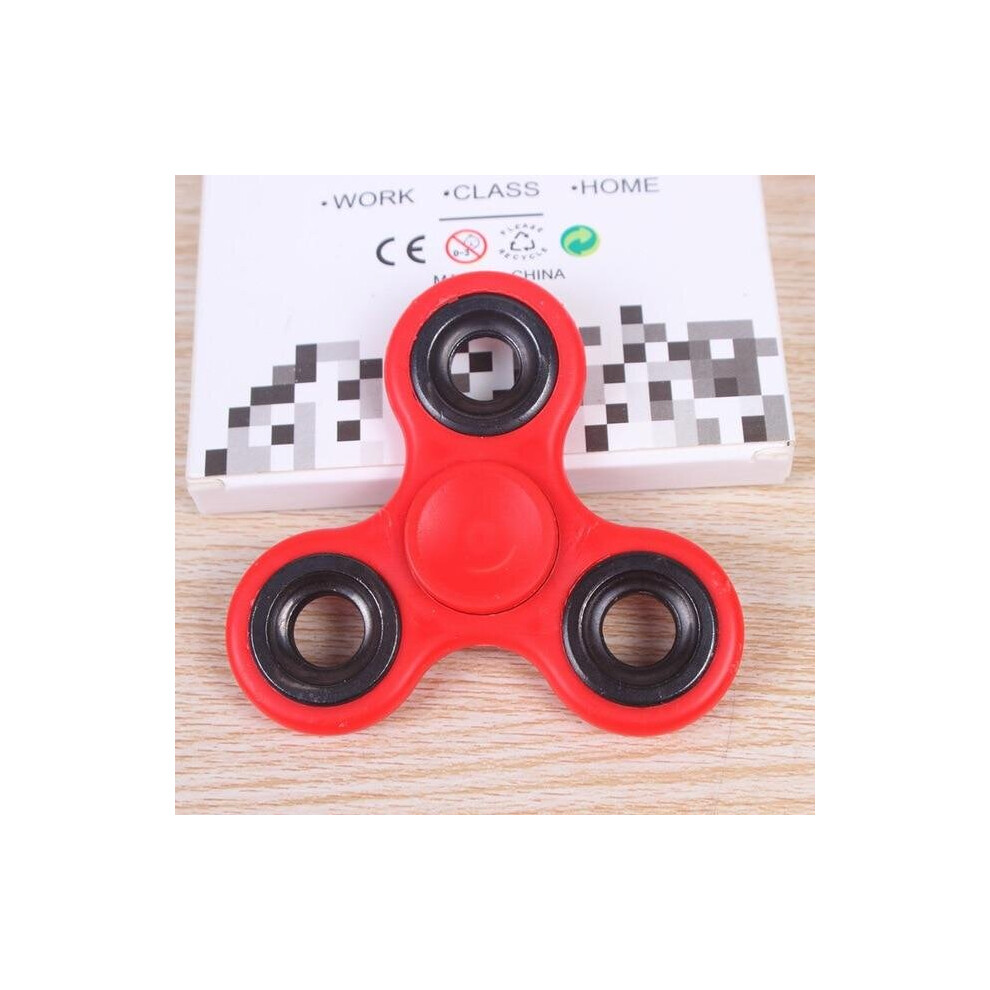 (red) ABS Fidget Spinner EDC Spinner For Autism ADHD Anti Stress Tri-Spinner High Quality Adult Kids Funny Toys