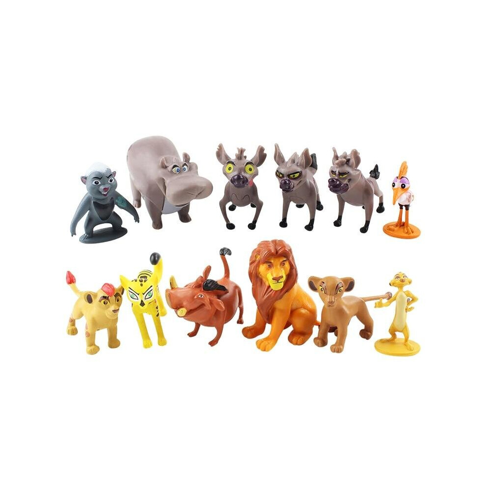 12pcs Cartoon The Lion Guard PVC Action Figures Bunga Beshte Fuli Ono The Lion Nala Timon Pumbaa Sarabi Sarafina Doll Kids Toys