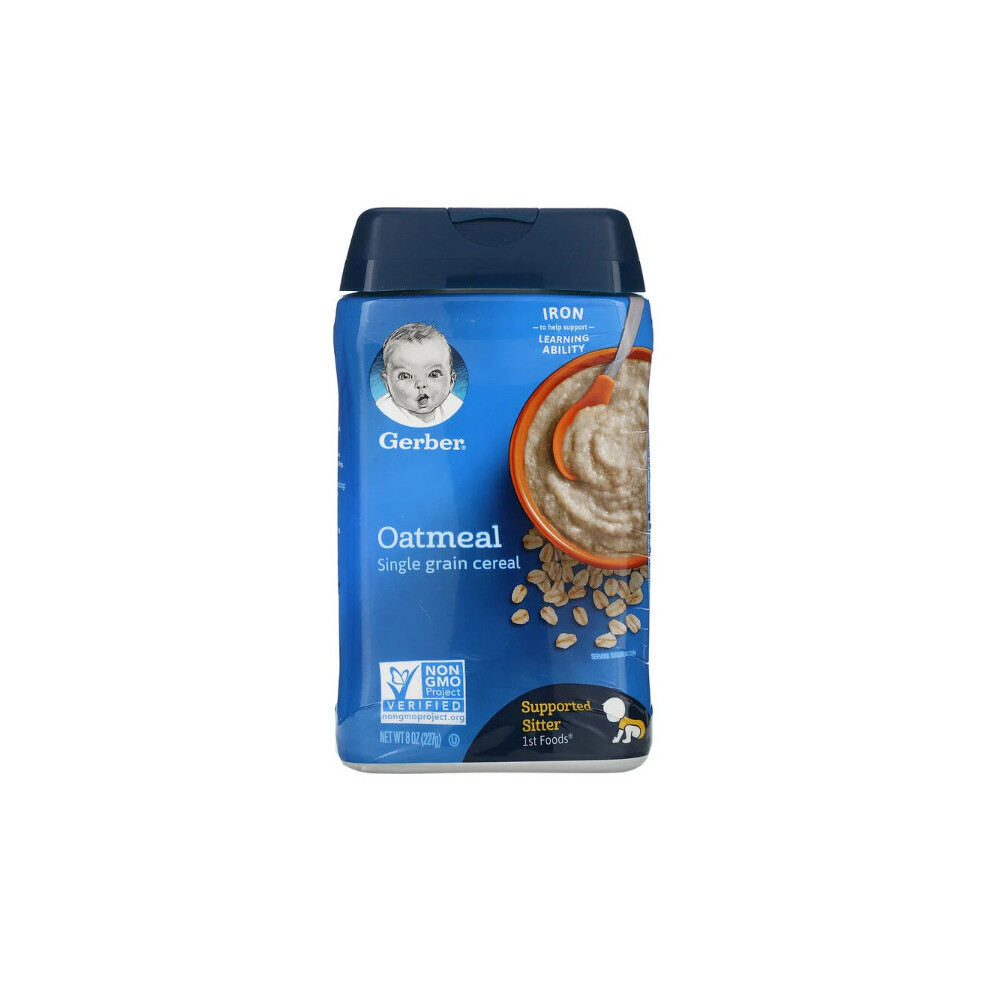 Gerber Oatmeal Cereal, Single 8 Oz (227 G) Grain