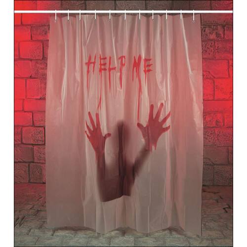 Premier Premier Halloween 'Help Me' Gory Bloody Shower Curtain