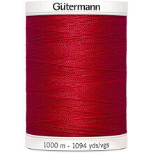 Gutermann Sew All Polyester Thread, Crimson Red 0156, 1000 m
