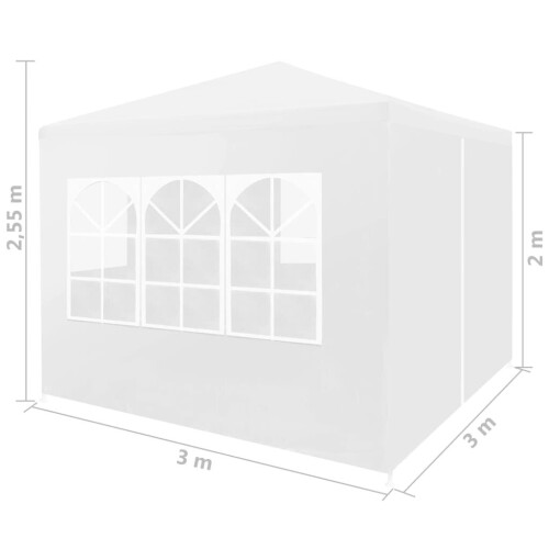 VidaXL 3 x 3m Garden Party Tent - White 1