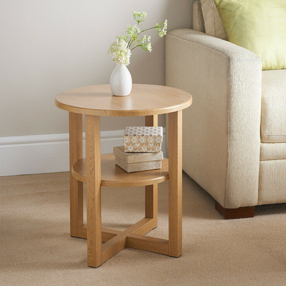 Small Oak Side Coffee Table - G-0089