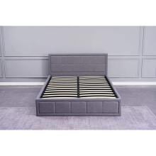 (3FT Single) Grey Upholstered Storage Ottoman gas side lift Bed