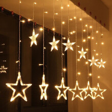 LED Stars Curtain Window String Fairy Lights Twinkle Home Christmas
