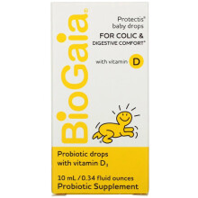 BioGaia, Protectis Bambino, Gocce Probiotiche con Vitamina D3, 0.34 fl oz (10 ml)