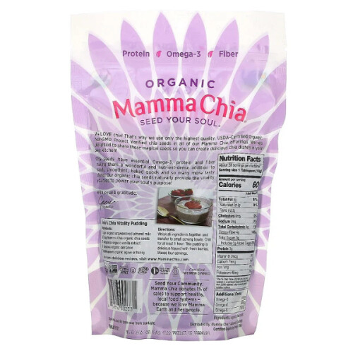 Mamma Chia, Semi di Chia Biologici, 12 oz (340 g) 1