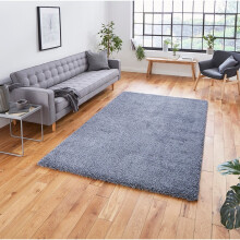 (80x150cm) Sierra 9000 Shaggy Rugs in Slate Grey Dense Soft Polypropylene Mats