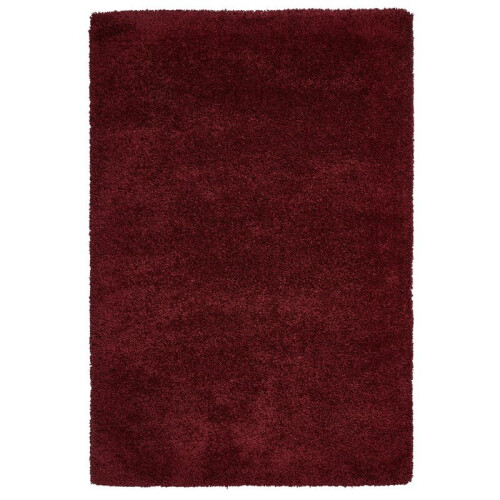 Think Rugs (80x150cm) Sierra 9000 Shaggy Rugs in Ruby Red Dense Soft Polypropylene Mats 1