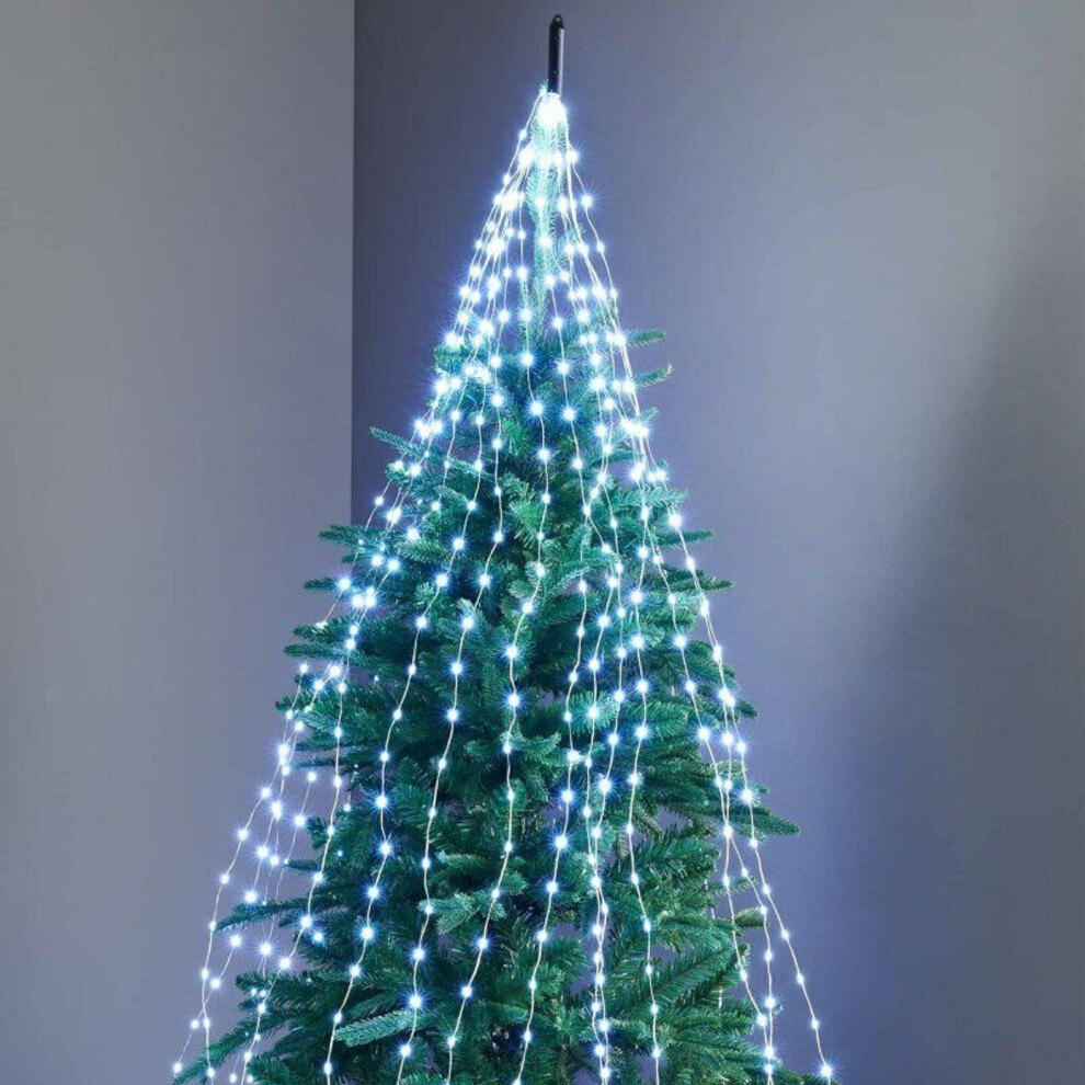 672 Sparkle LED Cascading Micro Tree Light 5M Clear Cable Xmas Deco