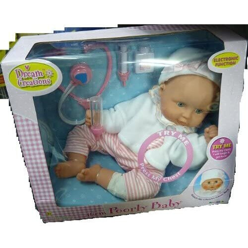 Disney Dream Creations 46Cm Poorly Baby Cheeks Glow Red