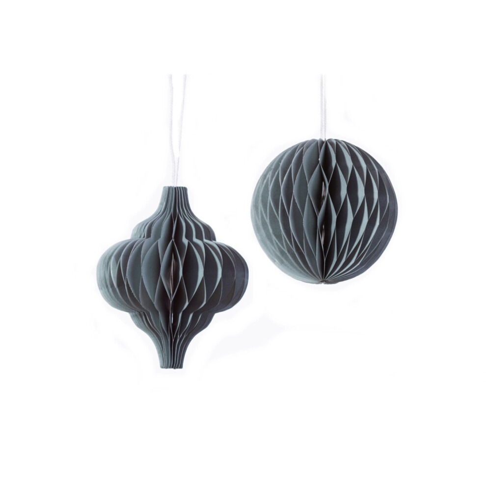 Grey Christmas Honeycomb Paper Hanging Decoration-image-OPC-P6CQJBM-NEW