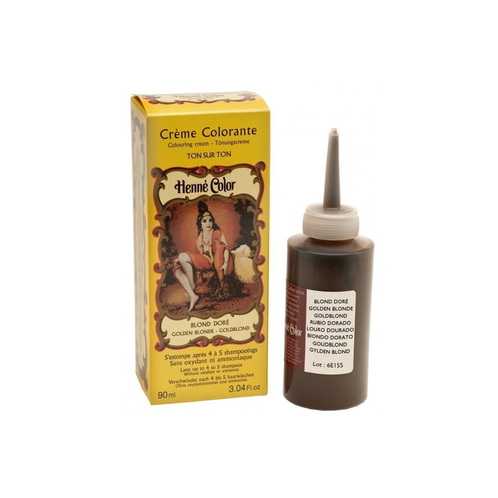 Njd Cosmetics Cream,Multicoloured Henne Color Golden Blonde Henna Hair Colouring Cream 90 Ml