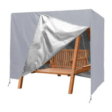 (Grey) Heavy Duty Waterproof Cover for 3 Seater Swinging Garden Hammock Swing Patio