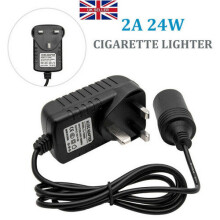 12V Car Cigarette Lighter Mains Plug to Socket Adapter Converter AC/DC