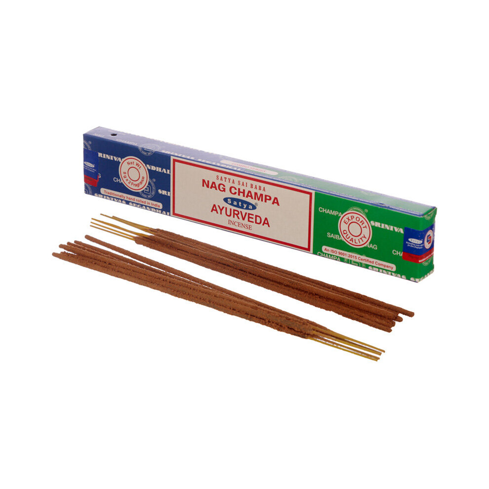 Satya Incense Sticks - Nag Champa & Ayurveda - Set of 12-image-OPC-P6CQTHJ-NEW