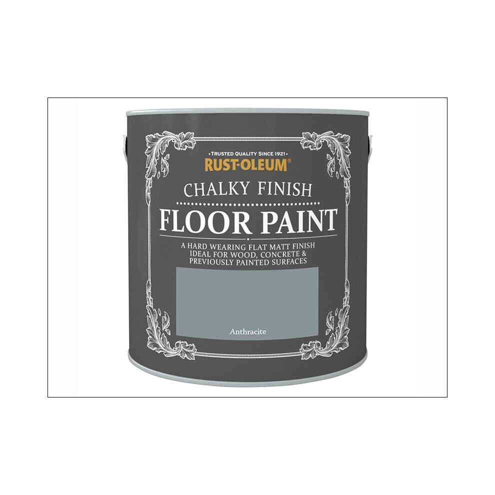 Rust-Oleum Chalky Floor Paint 2.5L Anthracite