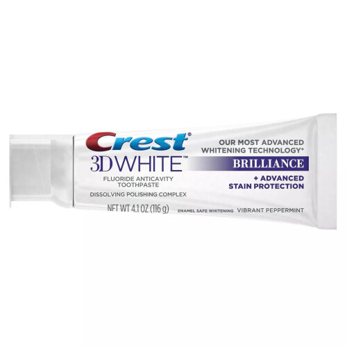 Crest Crest 3D White Brilliance Vibrant Peppermint Toothpaste, 4.1 oz (116 g) - 2 PACK 1