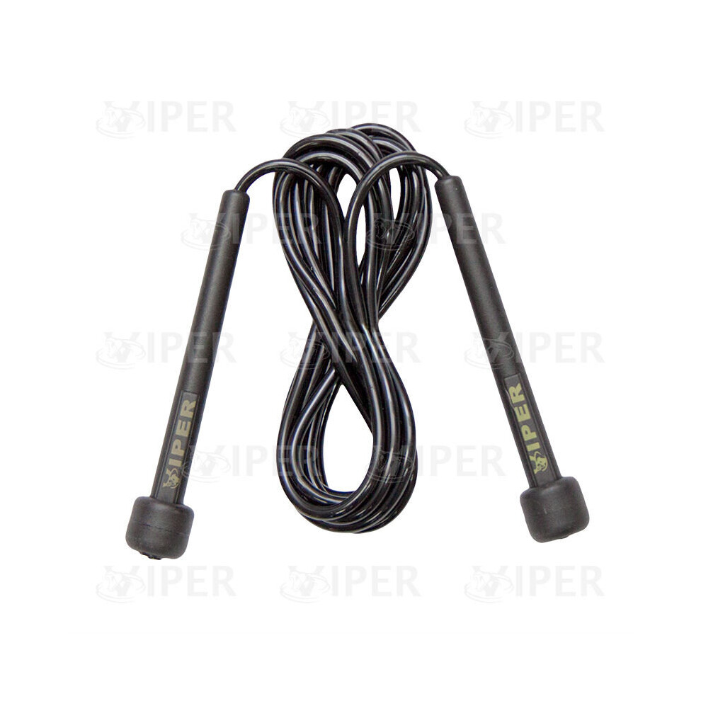 Viper Skipping Rope Nylon Adjustable Jump Boxing Fitness Speed Rope black